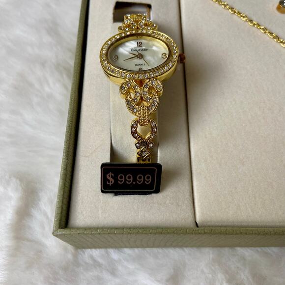 Cote d’ Azur Watch and Necklace and Earrings Set - Picture 2 of 8